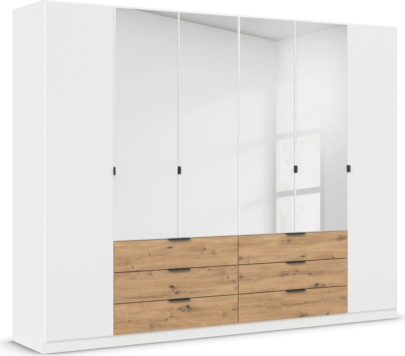 Rauch BLUE Kleiderschrank DAVOA Drehtürenschrank Weiß Eiche Artisan - Bild 2
