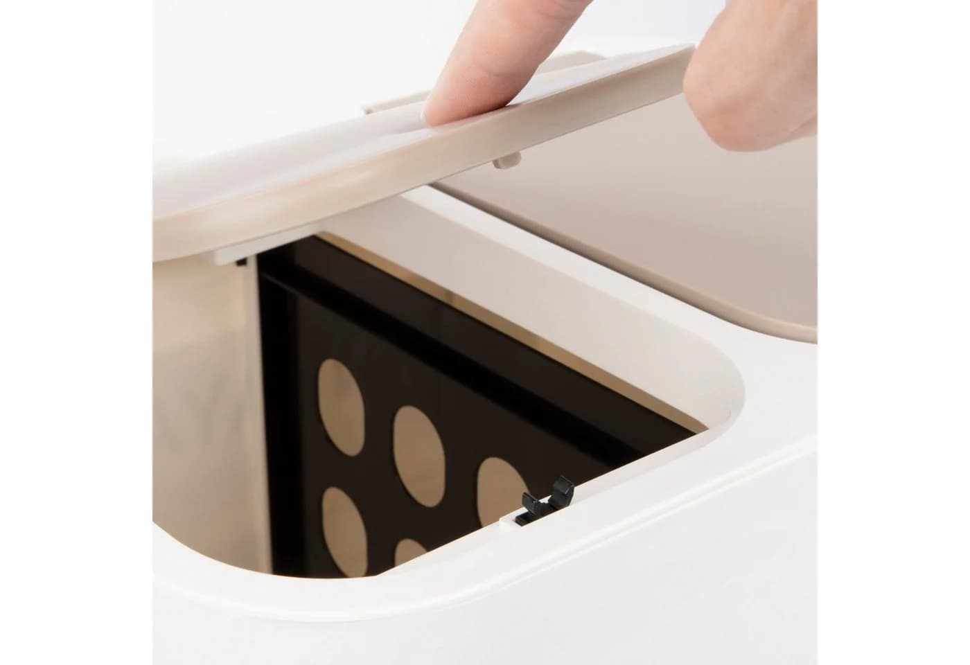 ONVAYA Mülltrennsystem Abfalleimer Ben Beige Mülltrennung mit mehreren Fächern - Bild 5