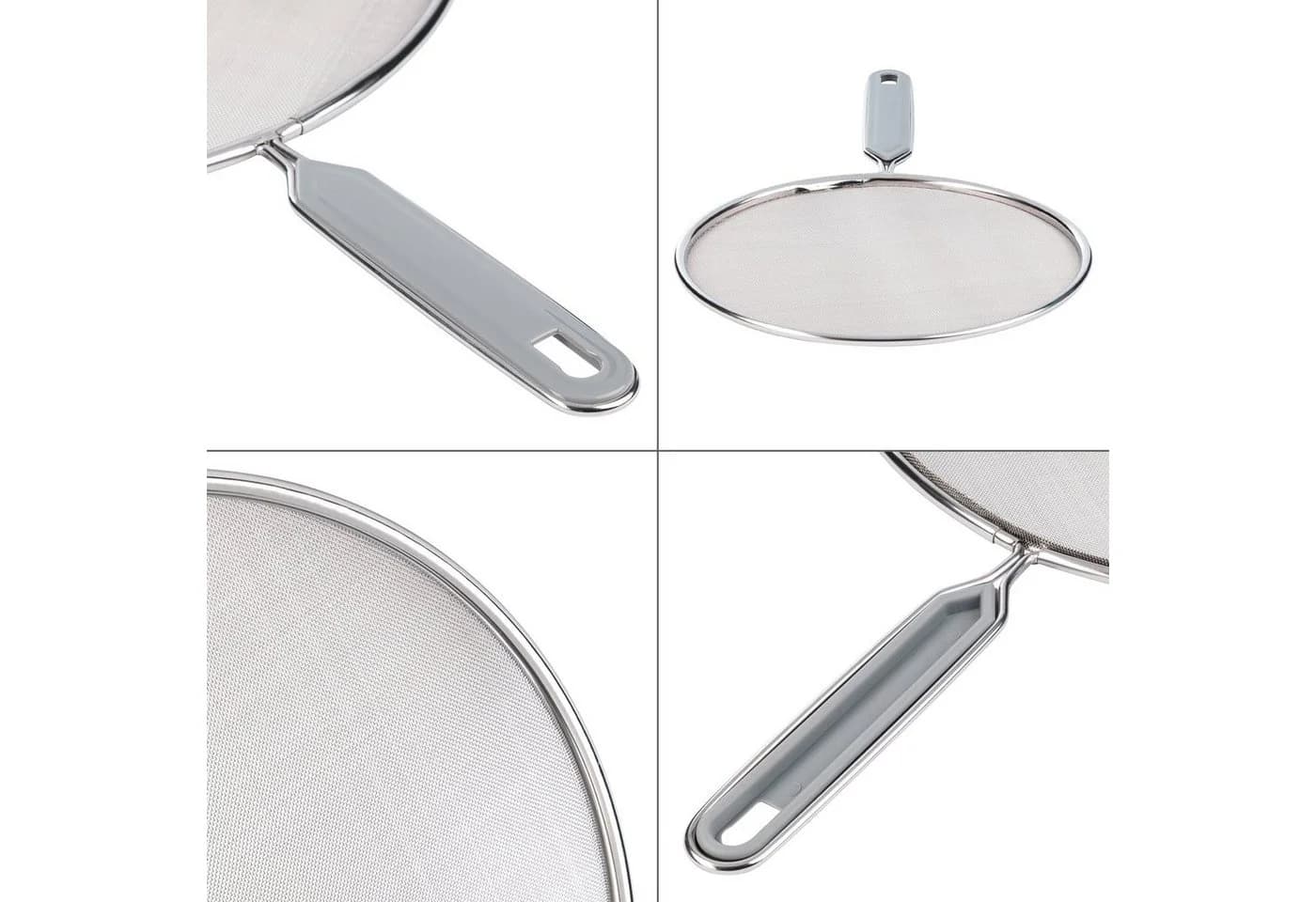 ONVAYA Pfannenspritzschutz 3-tlg. Edelstahl Silber - Bild 4