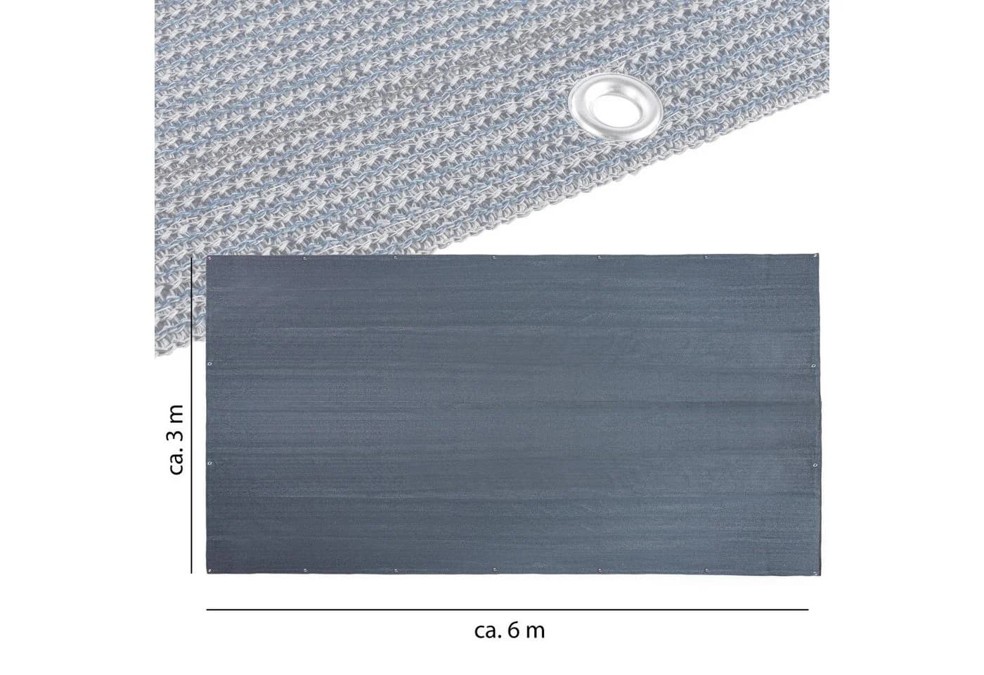 ONVAYA Vorzeltteppich Outdoor Grau-Blau HDPE