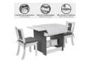 ONVAYA Kindertisch-Set mit Stühlen Grau/Weiß mit Stauraum Bild 3