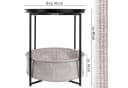 ONVAYA Beistelltisch Linda Rund Schwarz Couchtisch mit Korb & Tablett Bild 1