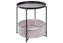 ONVAYA Beistelltisch Linda Rund Schwarz Couchtisch mit Korb & Tablett Bild 2