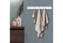 ONVAYA Wandgarderobe Bambus Weiß mit klappbaren Haken Bild 5