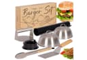 ONVAYA Burgerpresse-Set 8-tlg. mit Grillmatte & Schmelzglocke Bild 2