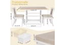 ONVAYA Kindertisch-Set mit Stühlen und Stauraum Weiß/Holzoptik Bild 1