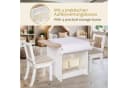 ONVAYA Kindertisch-Set mit Stühlen und Stauraum Weiß/Holzoptik Bild 3
