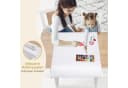 ONVAYA Kindertisch-Set mit Stühlen und Stauraum Weiß/Holzoptik Bild 4