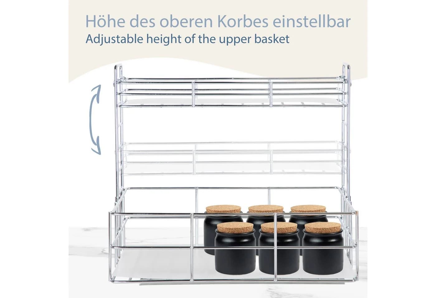 ONVAYA Spülschrank-Organizer Verchromter Stahl Ausziehbar - Bild 4