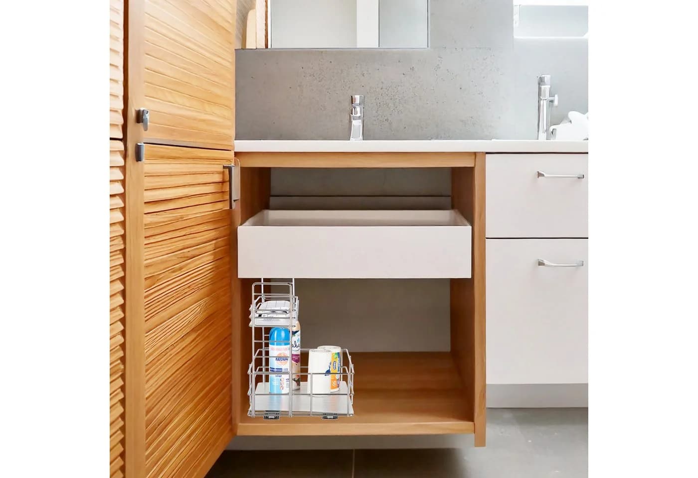 ONVAYA Spülschrank-Organizer Verchromter Stahl Ausziehbar - Bild 5