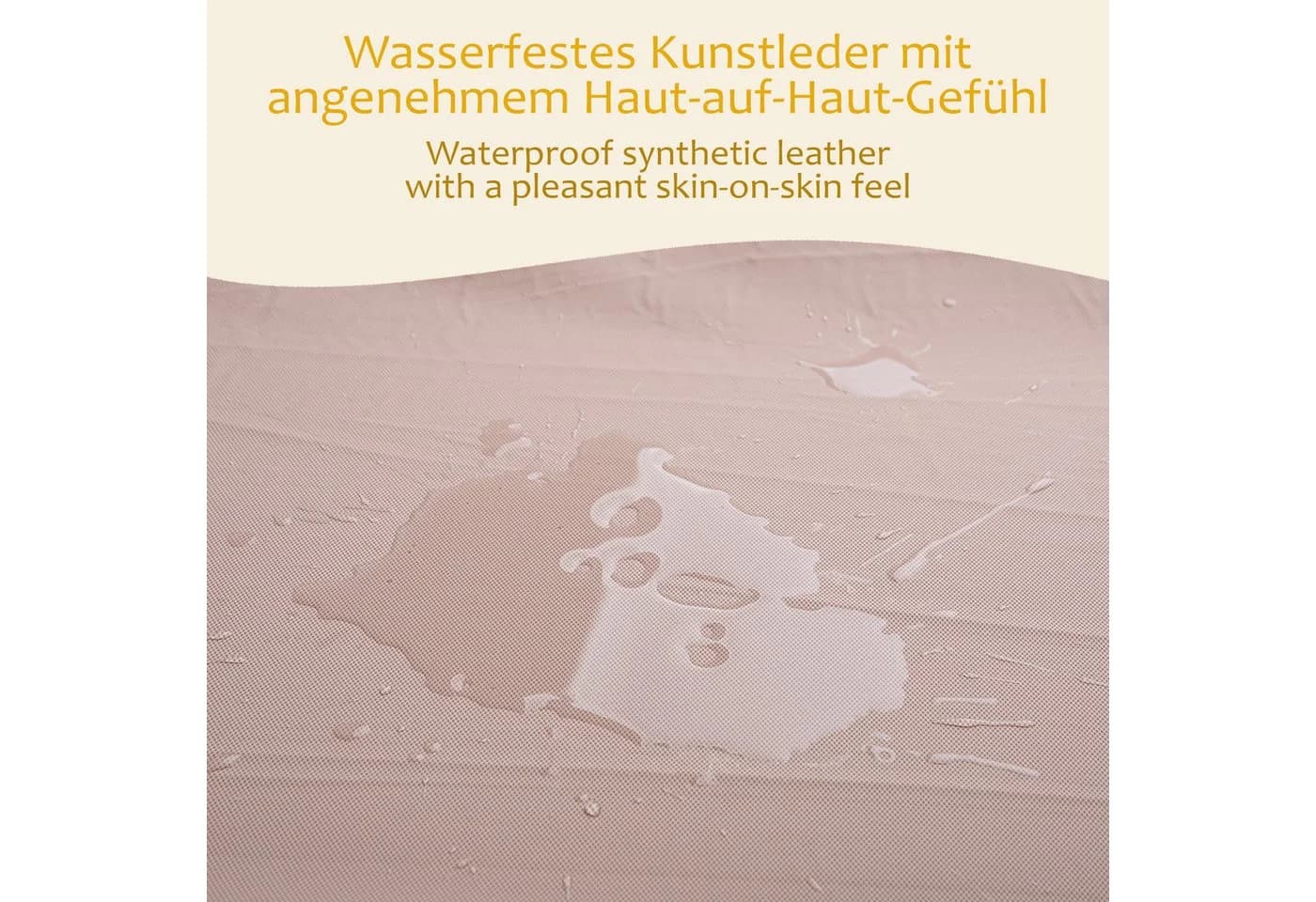 ONVAYA Wickelauflage wasserfest beige mit Sicherheitsgurt - Bild 4
