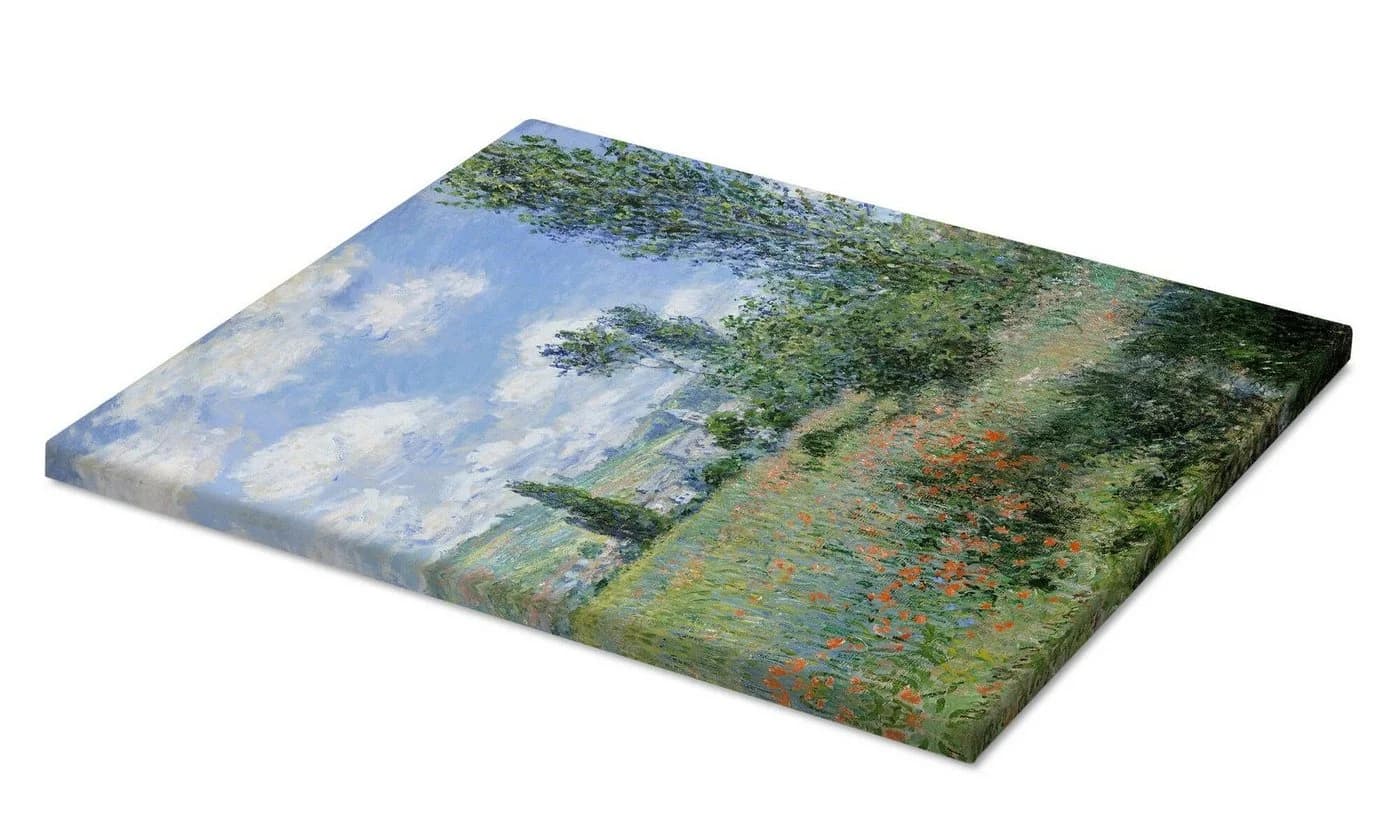Posterlounge Wandbild Weg durch die Mohnblumen Leinwandbild