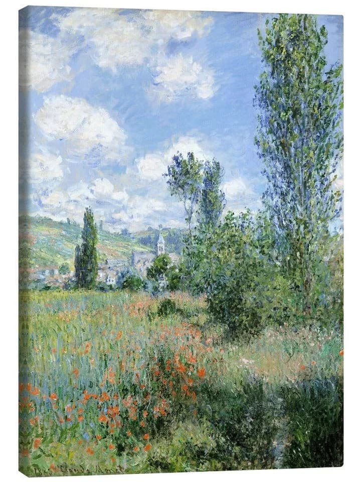 Posterlounge Wandbild Weg durch die Mohnblumen Leinwandbild - Bild 2
