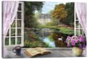 Posterlounge Leinwandbild Fenster mit idyllischem Blick Bild 2