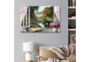 Posterlounge Leinwandbild Fenster mit idyllischem Blick Bild 4