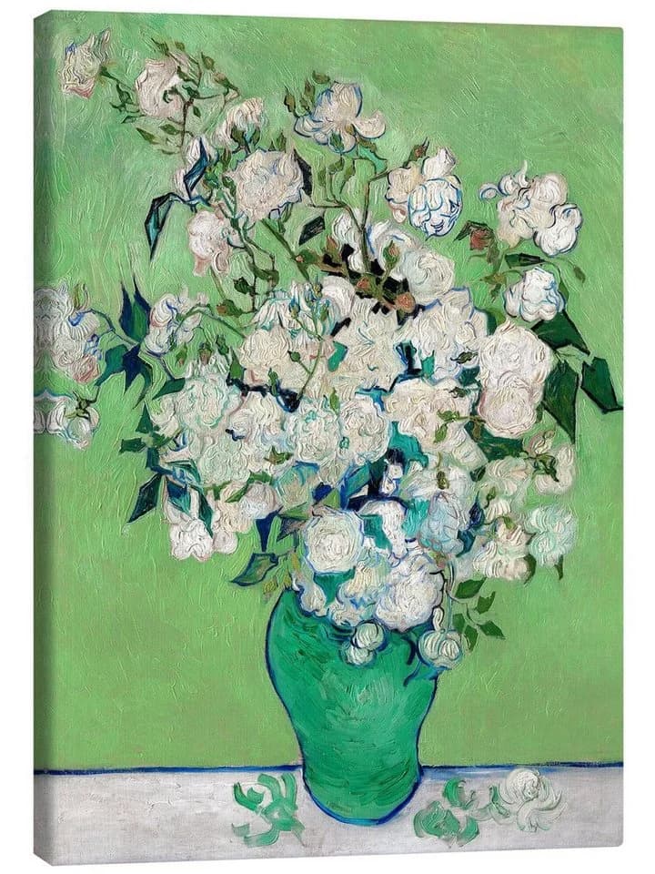 Posterlounge Leinwandbild Weiße Rosen Vincent van Gogh - Bild 2