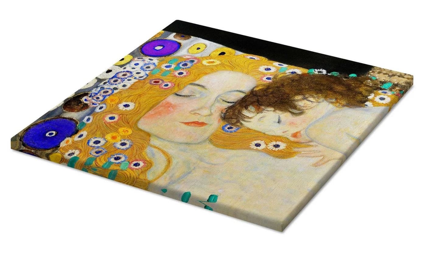 Posterlounge Wandbild Mutter und Kind (Detail) Gustav Klimt Leinwandbild