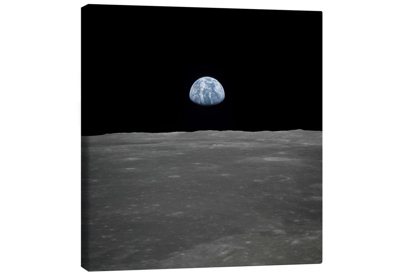 Posterlounge Leinwandbild Apollo 11 Aufgang der Erde über dem Mond NASA - Bild 2