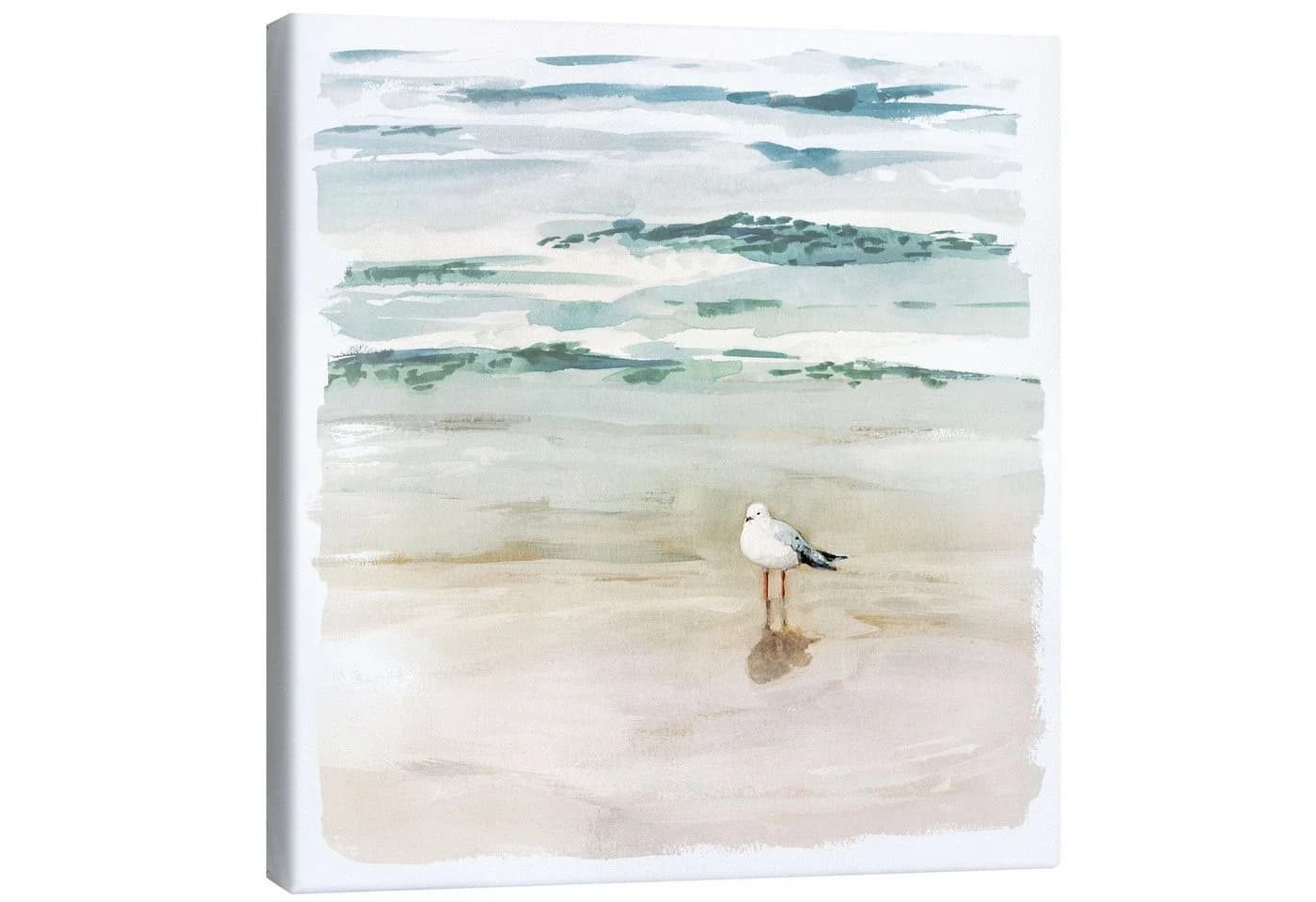 Posterlounge Leinwandbild Möwe am Strand II 20x20 cm - Bild 2