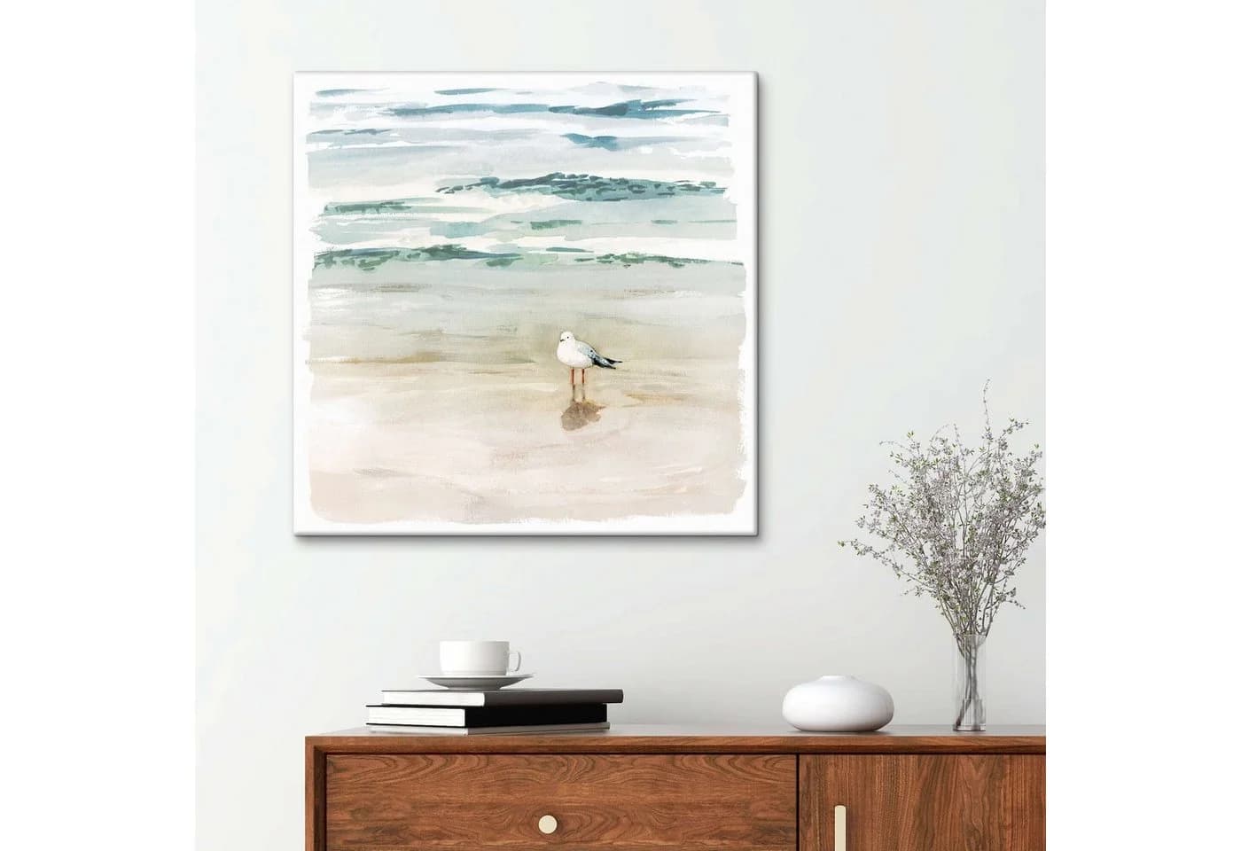 Posterlounge Leinwandbild Möwe am Strand II 20x20 cm - Bild 4