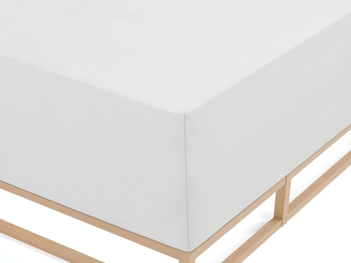 Boxspringbezug Jersey Weiss Baumwolle 95% 5% Elasthan - Bild 3