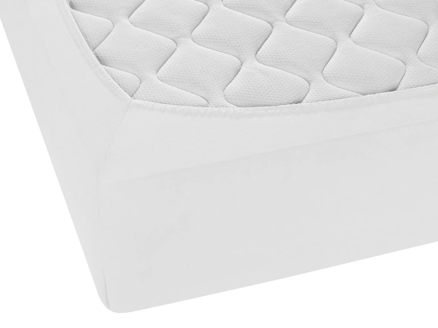 Boxspringbezug Jersey Weiss Baumwolle 95% 5% Elasthan - Bild 4