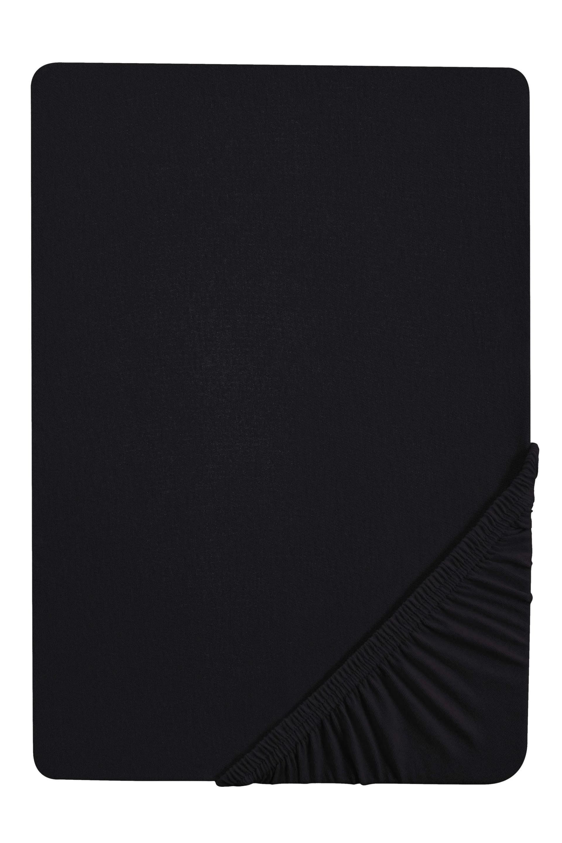 Topperbezug Jersey Schwarz - 95% Baumwolle