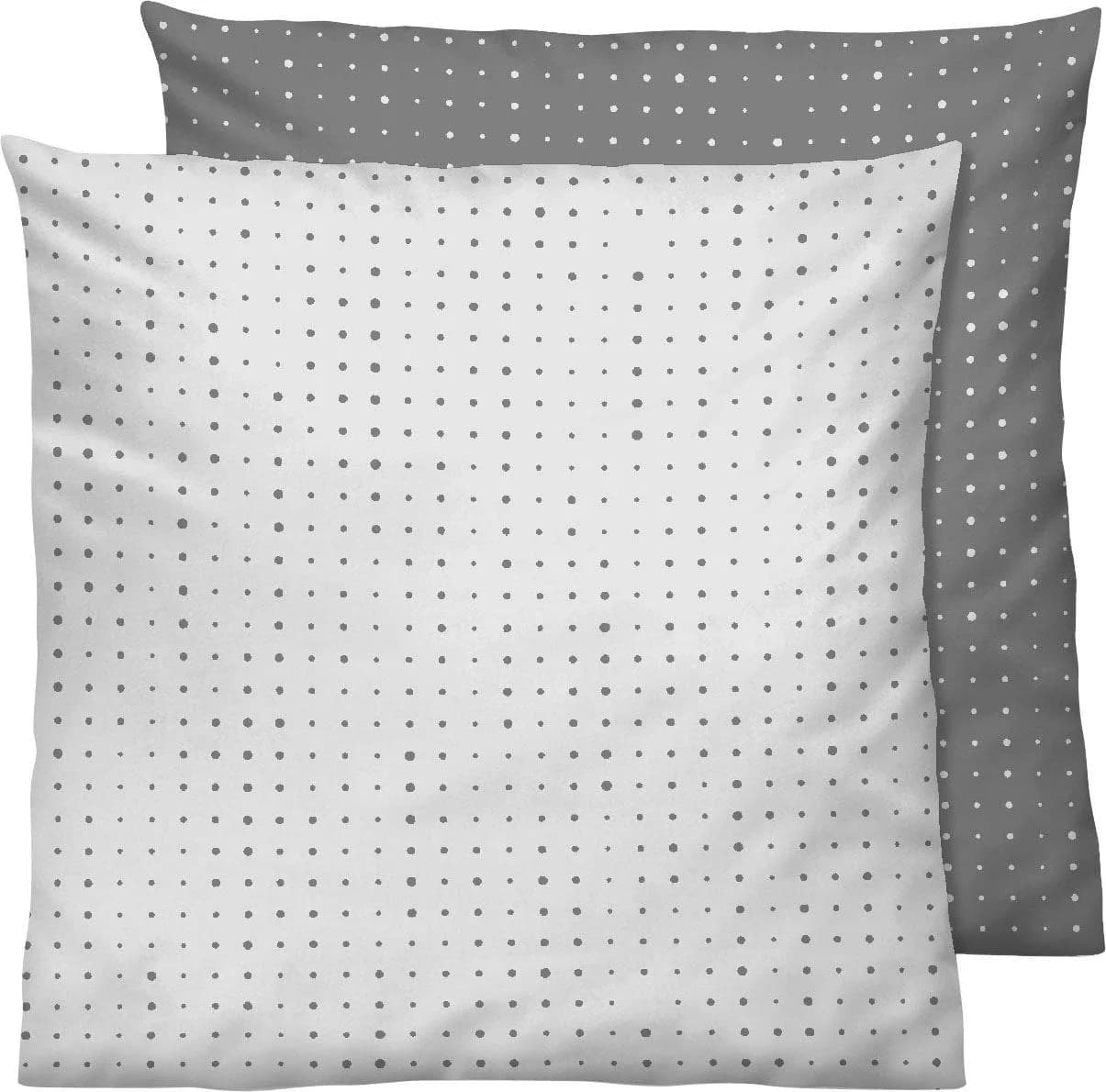 Biberna Kissenbezug Mix & Match Grau Mako-Satin 80x80 cm