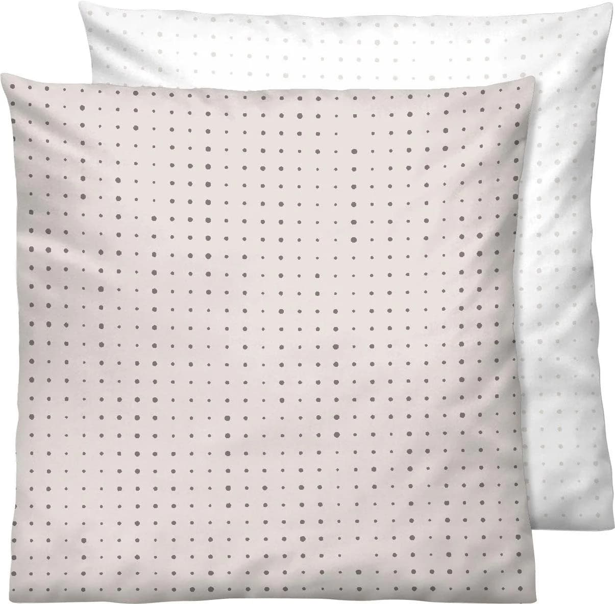 Biberna Kissenbezug Mix & Match Beige Punkte Mako-Satin