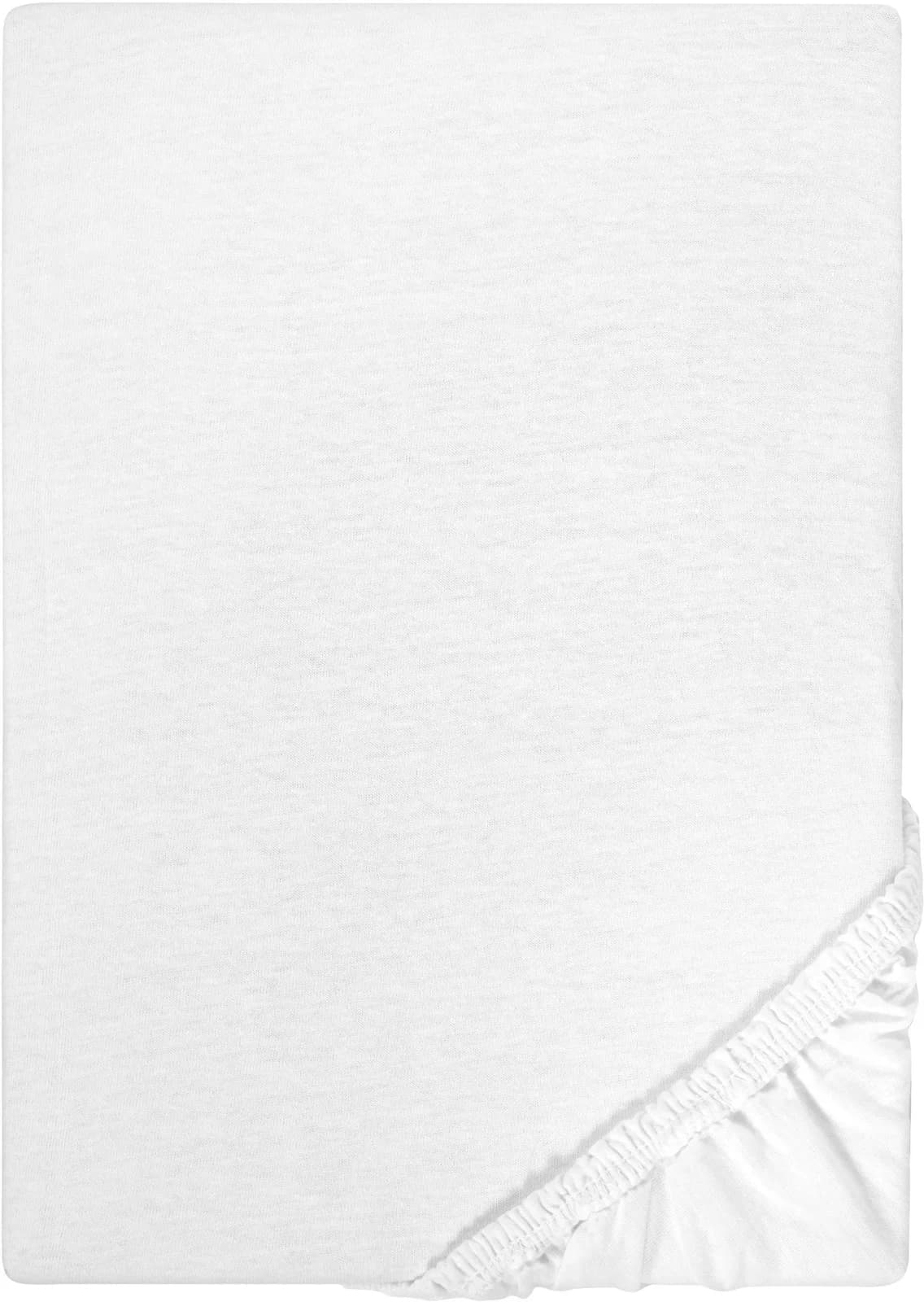 Castell Spannbettlaken Jersey-Kids Weiß Jersey 100% Baumwolle