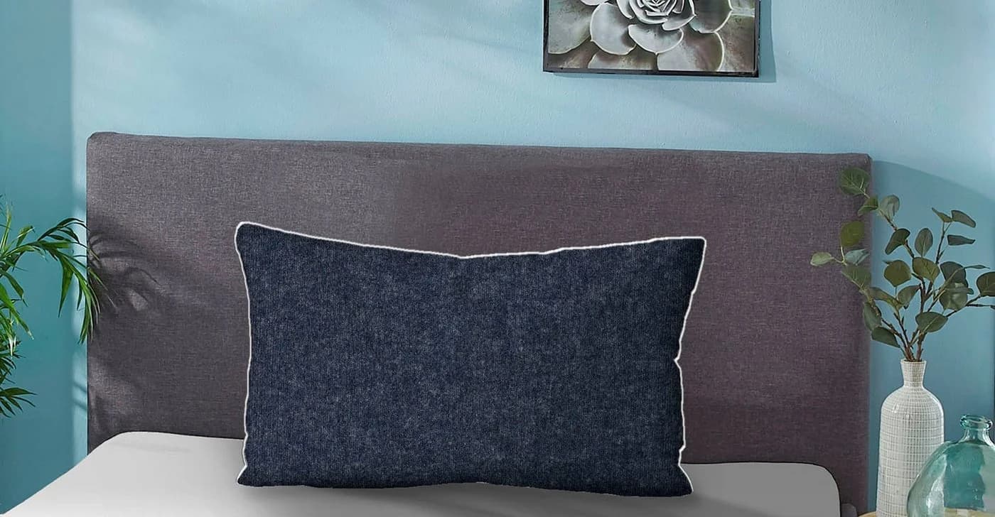 BIBERNA Kissenbezug Hermal Flanell Wendekissenbezug Blau