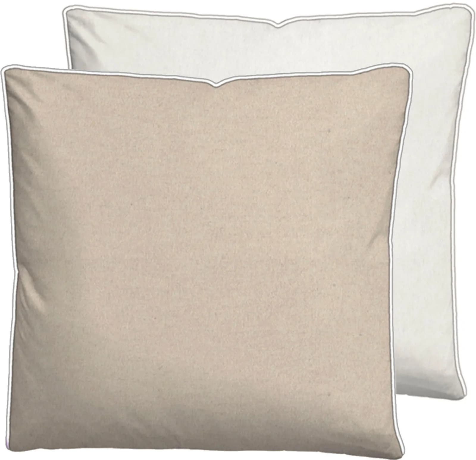 BIBERNA Kissenbezug Hermal Flanell Wendekissenbezug Beige/Grau - Bild 2