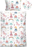 Biberna Bettwäsche Kleine Prinzessin Weiß Feinbiber 100% Baumwolle Bild 3
