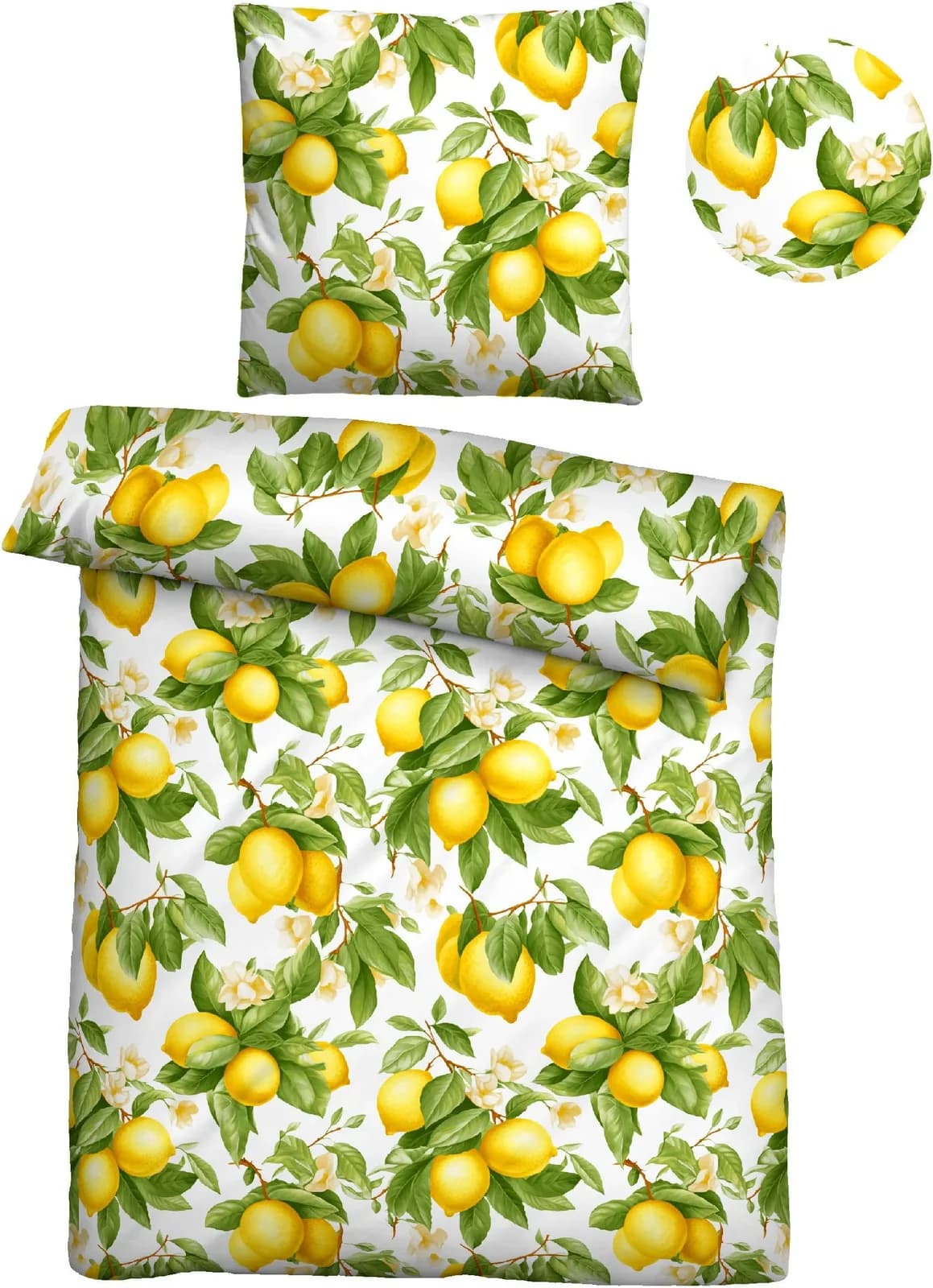 Bettwäsche "Romy" Gelb Floral Zitronendessin