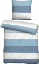 Biberna Bettwäsche Antonia Mako-Satin 2-teilig Blau Weiß Bild 3