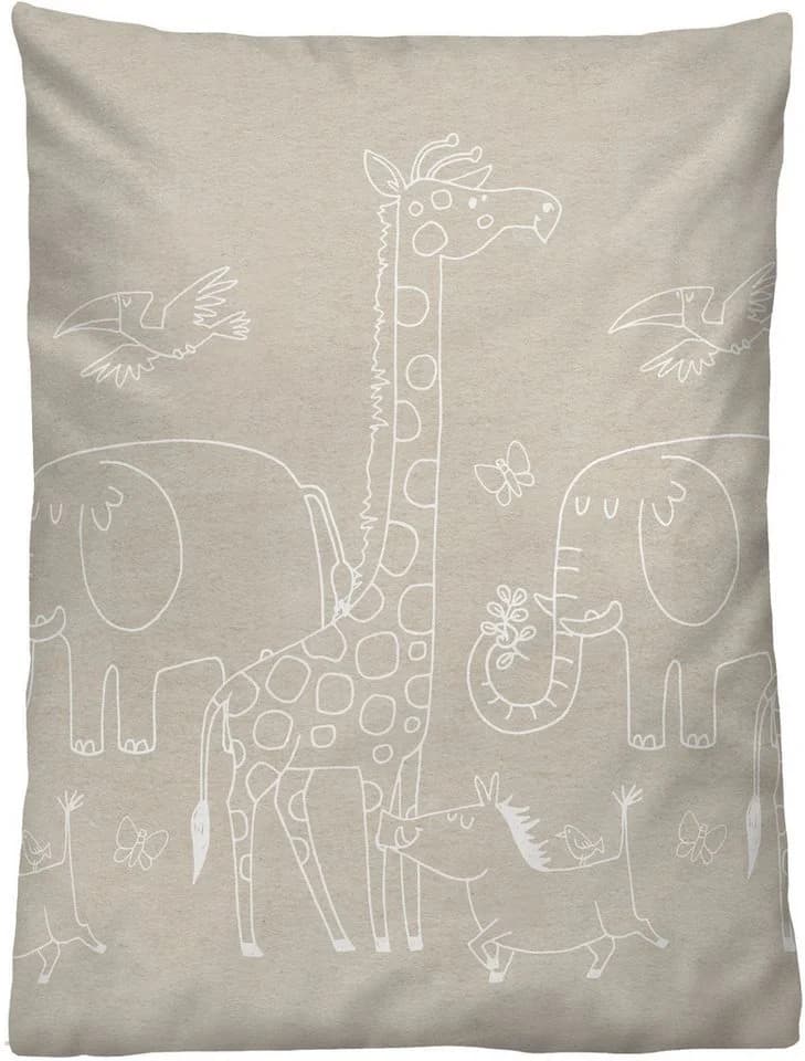 Biberna Kinderbettwäsche Flanell Grau Melange 2-tlg - Bild 5