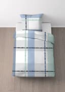 Castell Bettwäsche 0260746 Eisblau Kariert Polyester Bild 1