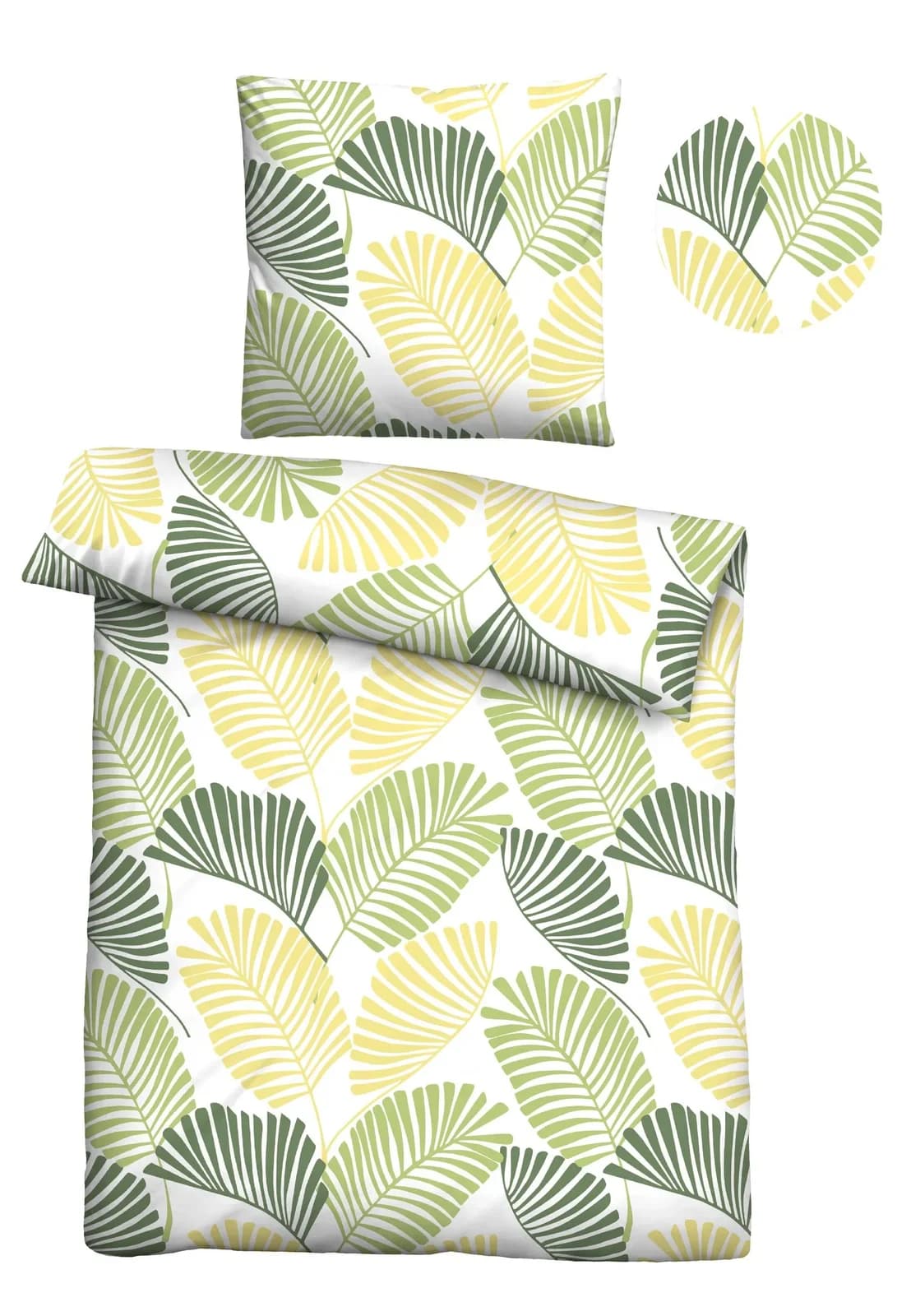 Castell Bettwäsche 2-tlg. Pistaziengrün Seersucker Polyester