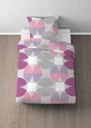 Castell Bettwäsche Set 155x220cm Lila Kreise Renforcé Bild 1