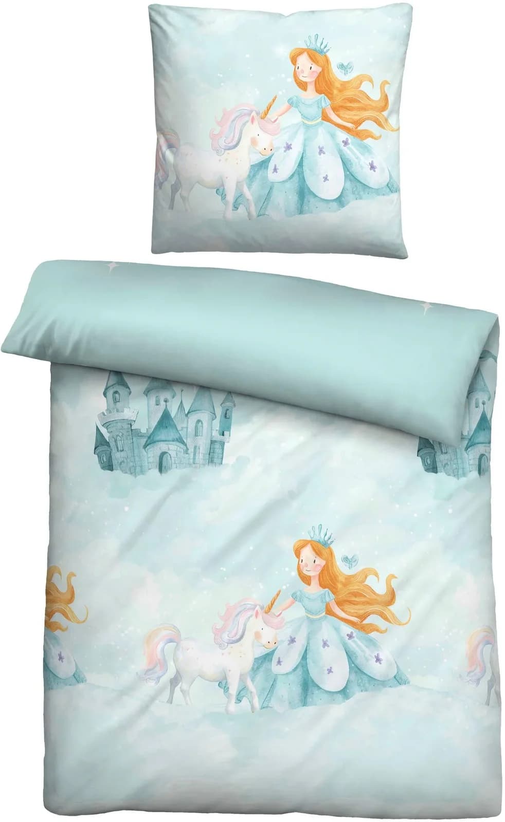 Biberna Kinderbettwäsche 0004524 Feinbiber Einhorn