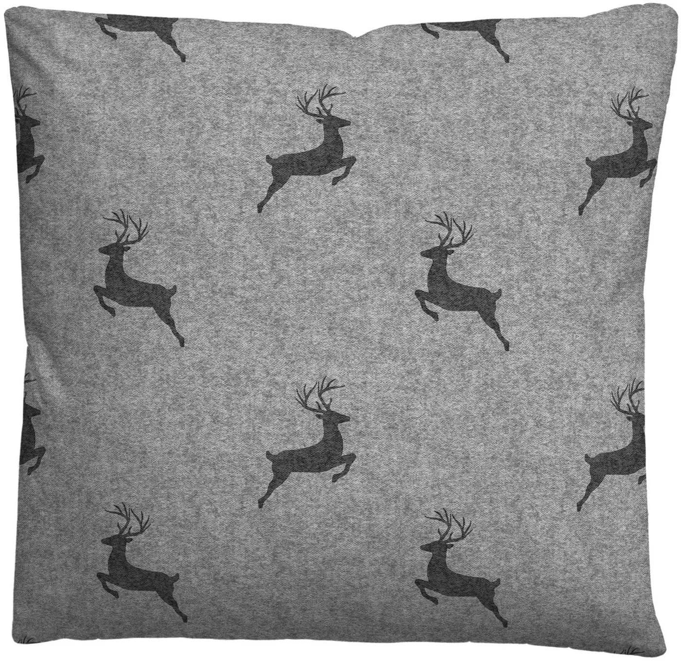 Biberna Wendebettwäsche Satin Grau Hirsch-Motiv 2-tlg. - Bild 5