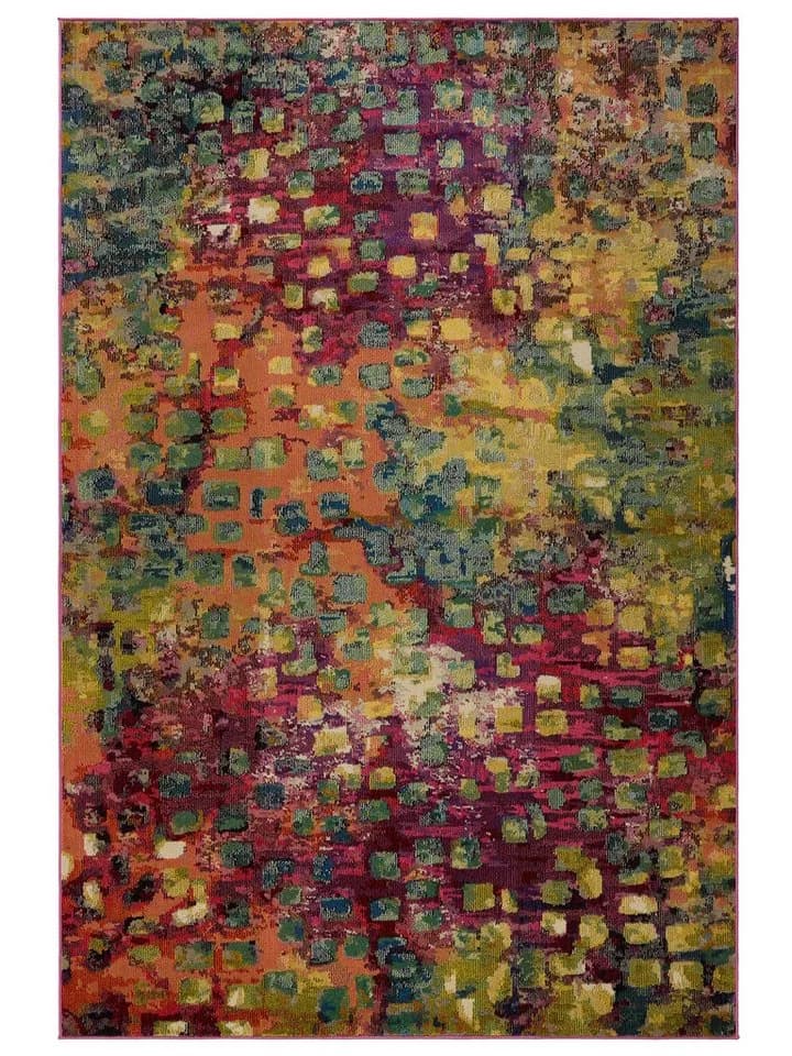 benuta Teppich Casa Retro Multicolor Kunstfaser