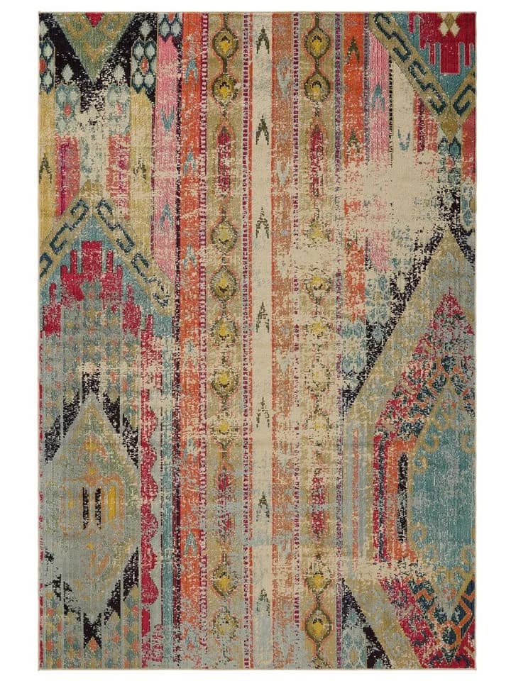 benuta Teppich Casa Retro Multicolor Kunstfaser