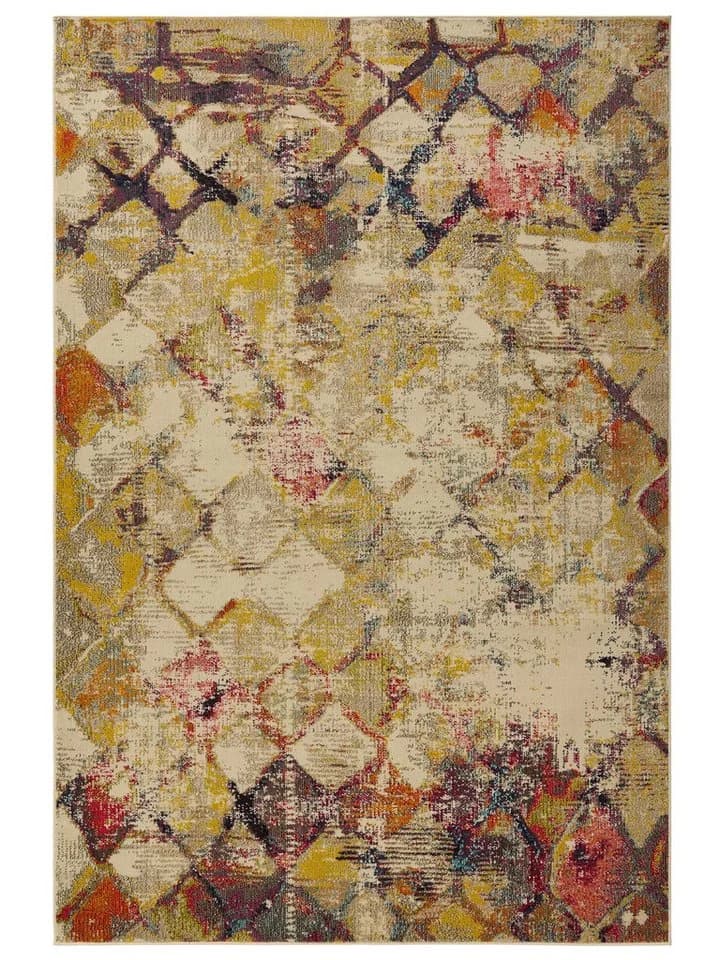 benuta Teppich Casa Bunt Retro Kunstfaser Rechteckig