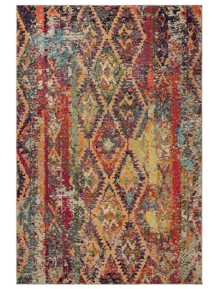benuta Teppich Casa Rechteckig 11 mm Multicolor Retro