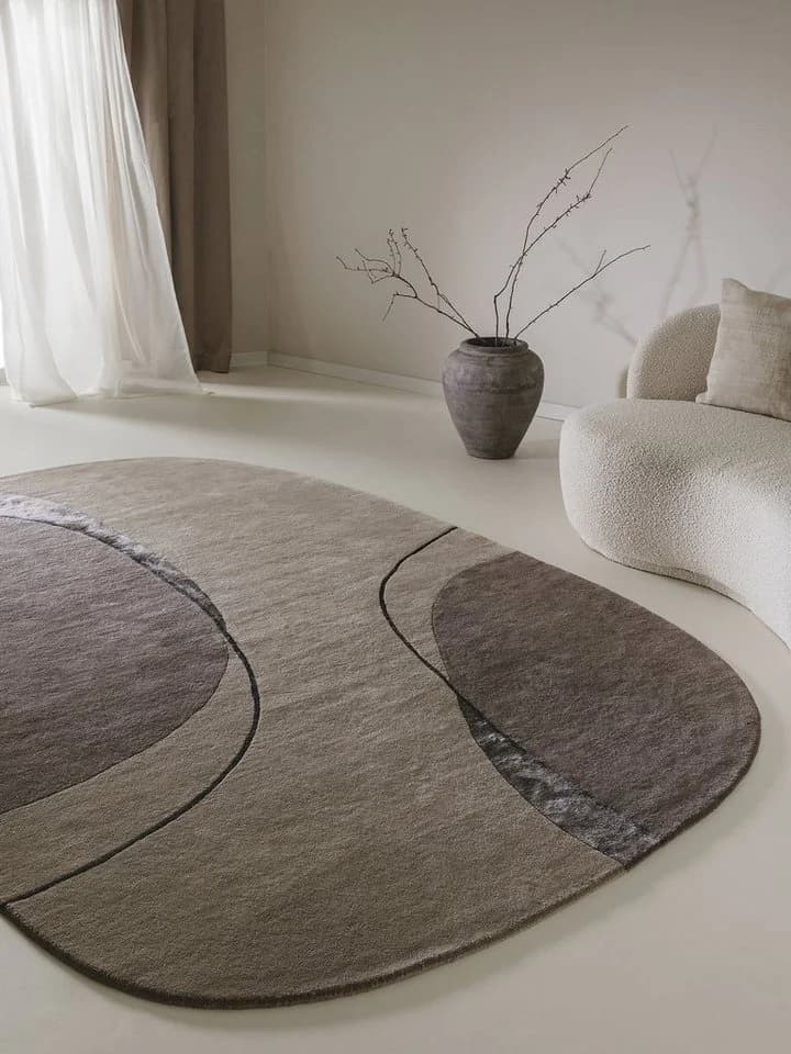 benuta Wollteppich Shape Grau Ethno-Style Kunstfaser