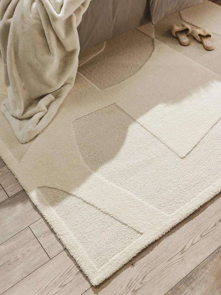 benuta Teppich Eve Rechteckig Kunstfaser Beige/Weiß - Bild 3
