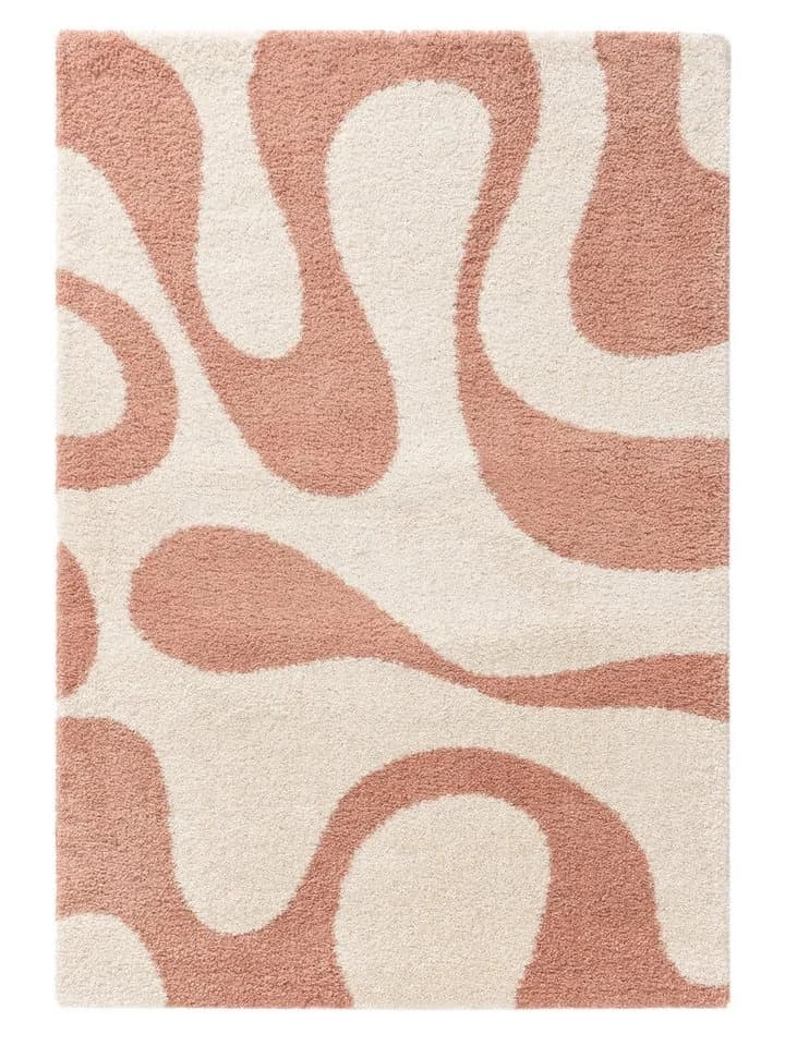 benuta Hochflor-Teppich Louise Rosa Kunstfaser