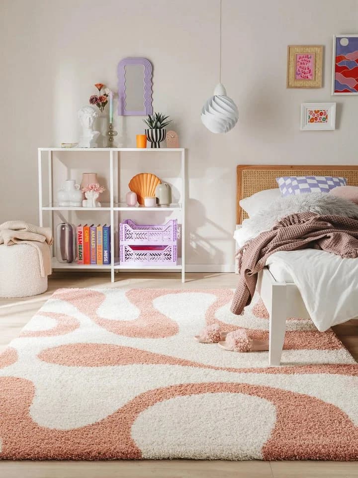 benuta Hochflor-Teppich Louise Rosa Kunstfaser - Bild 2