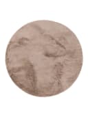 benuta Fellteppich Furry Rund Taupe Hochflor Waschbar Bild 1